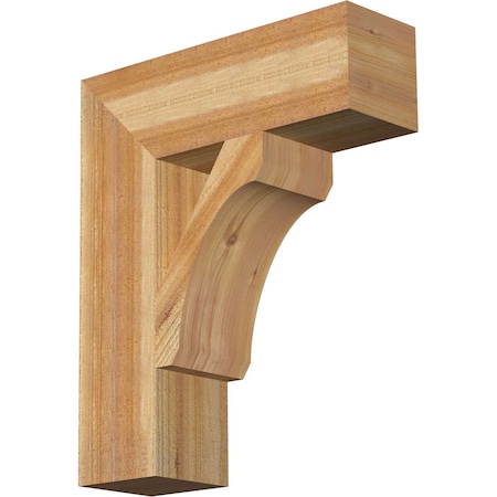 Ekena Millwork Legacy Block Rough Sawn Bracket, Western Red Cedar, 6"W x 20"D x 24"H BKT06X20X24LEC05RWR